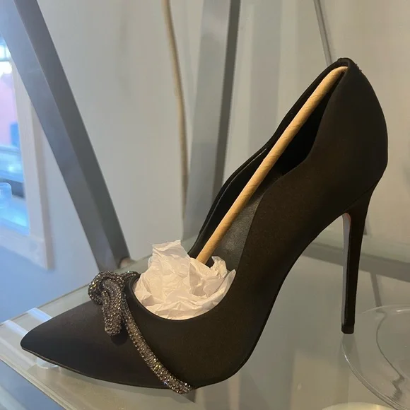 Sam Edelman Deela Black Satin pump size 8 - Picture 1 of 5